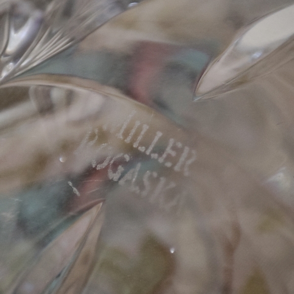 Miller Rogaska Round Crystal Fruit Serving Bowl Covington Pattern HEAVY - Picture 5 of 5